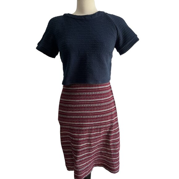 Anthropologie Double Time Dress by Greylin Sz Small Womens Mini Dress Short Sle - Picture 3 of 11